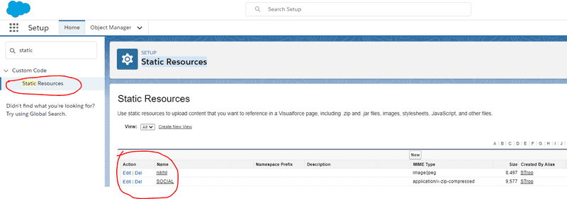 Fig:  Static resources output