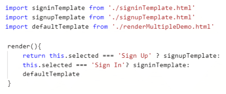 fig: Multiple template render method
